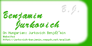 benjamin jurkovich business card